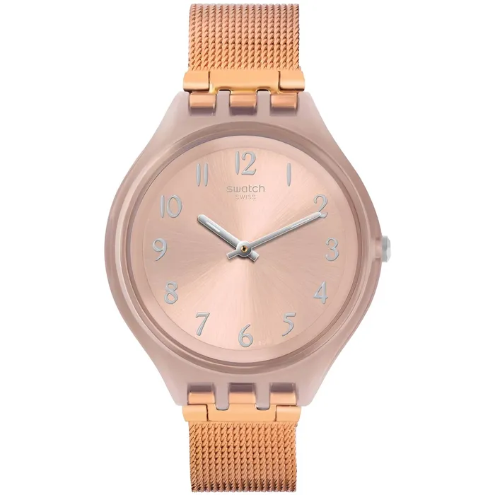 Swatch Bracelets Swatch Womens Watch Skin Skinchic Pink Dial Rose Gold Steel Bracelet SVUP100M Swatch Bracelets Swatch Womens Watch Skin Skinchic Pink Dial Rose Gold Steel Bracelet SVUP100M
