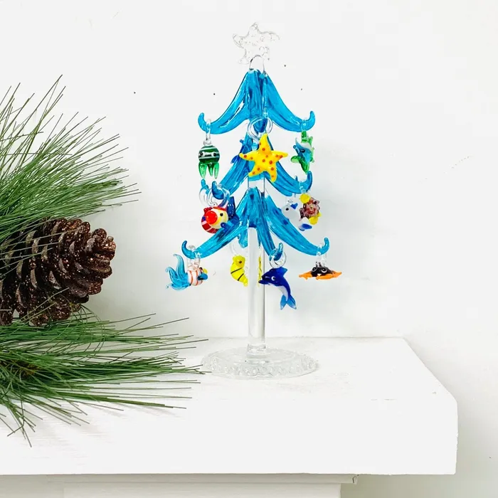 Ultimate Glass Miniature Christmas Tree Sea Life Gift Essentials Necklaces