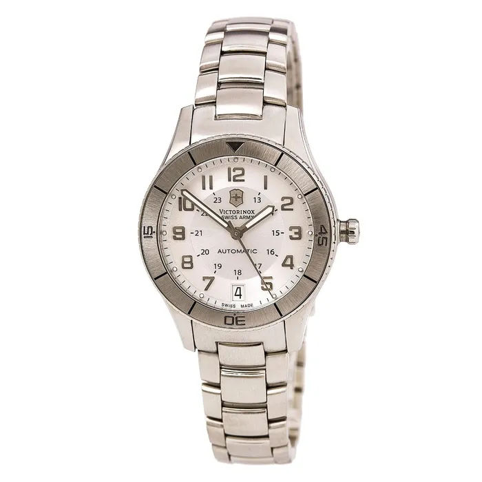 Victorinox Swiss Army Bracelets Swiss Army 241189 Womens Ambassador Clous De Paris Silver Dial Steel Bracelet Automatic Watch Victorinox Swiss Army Bracelets Swiss Army 241189 Womens Ambassador Clous De Paris Silver Dial Steel Bracelet Automatic Watch