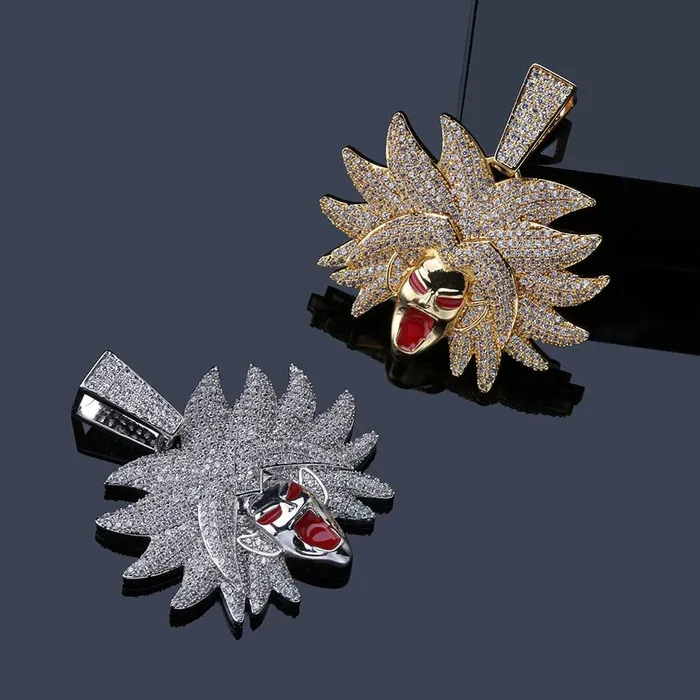 VVS Jewelry Necklaces VVS Jewelry Broly necklace simulated diamond Goku broly iced out dragon ball z chain