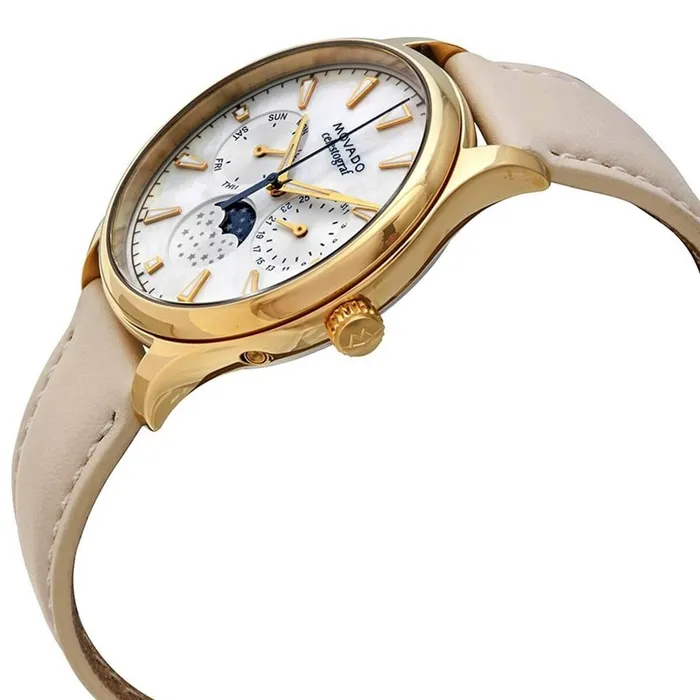 Watches Movado Movado Womens Quartz Watch Heritage Mother of Pearl Dial Beige Strap 3650072 Watches Movado Movado Womens Quartz Watch Heritage Mother of Pearl Dial Beige Strap 3650072