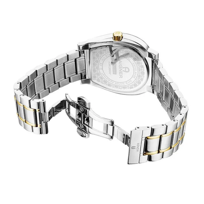 Aigner Aigner Daiano Gents Green Dial SilverGold Stainless Steel Watch Earrings Aigner Aigner Daiano Gents Green Dial SilverGold Stainless Steel Watch Earrings