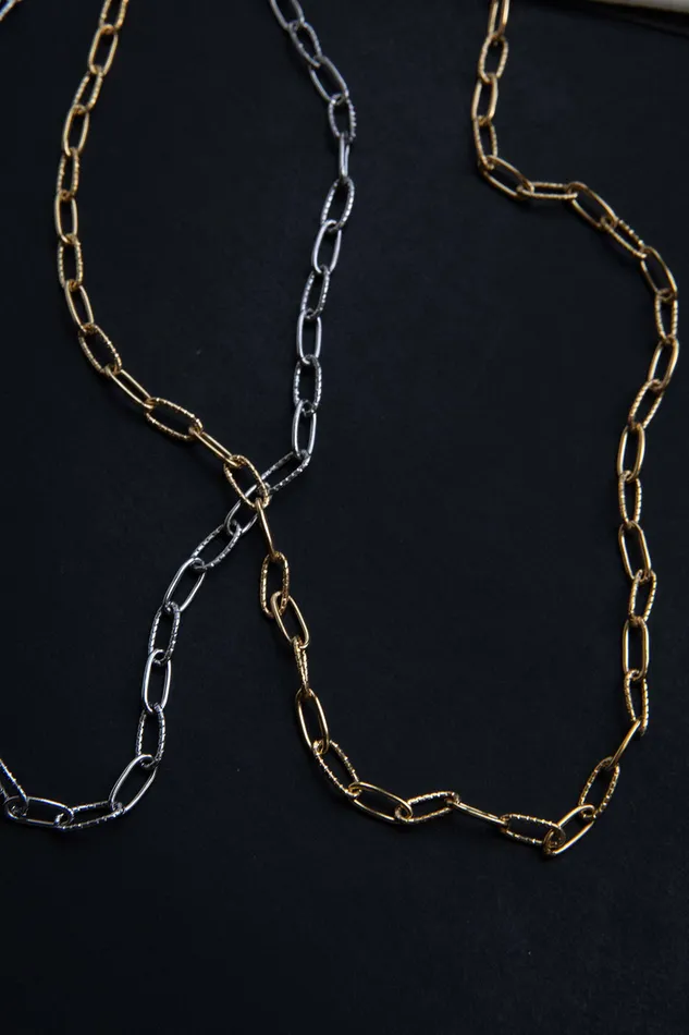 Air and Anchor Necklaces Stainless Steel Keep It Together Paper Clip Chain Adjustable Necklace Air and Anchor Necklaces Stainless Steel Keep It Together Paper Clip Chain Adjustable Necklace