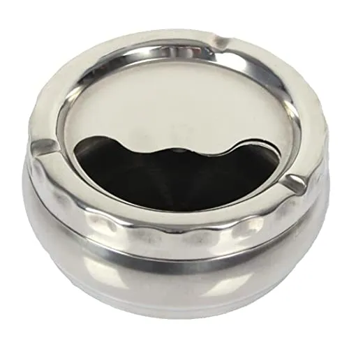 Bracelets Dropshipped via Social Commerce Network BAZPUR MARTStainless Steel Ashtray Holder with Rotatable Lid 12cm Diameter Bracelets Dropshipped via Social Commerce Network BAZPUR MARTStainless Steel Ashtray Holder with Rotatable Lid 12cm Diameter