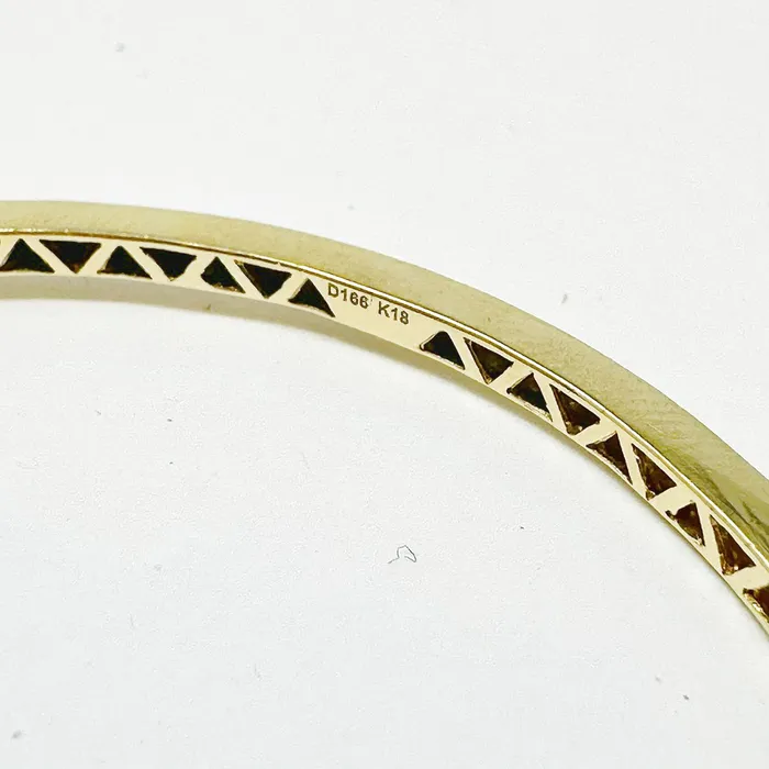 Bracelets Jewelry 18K Gold Bangle Bracelet with 100 Full Cut Diamonds