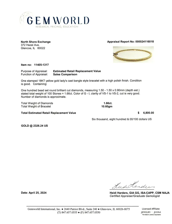 Bracelets Jewelry 18K Gold Bangle Bracelet with 100 Full Cut Diamonds