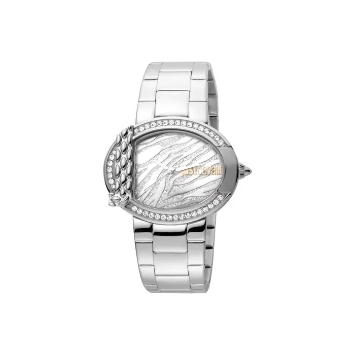 Bracelets Just Cavalli Just Cavalli Ladies Watch Animal Print Dial With Silver Color Bracelet Bracelets Just Cavalli Just Cavalli Ladies Watch Animal Print Dial With Silver Color Bracelet
