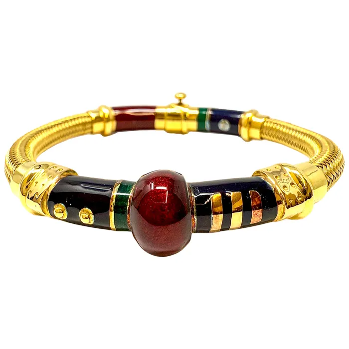 Bracelets La Nouvelle Bague La Nouvelle Bague 18K Gold Enamel Bangle Bracelet Bracelets La Nouvelle Bague La Nouvelle Bague 18K Gold Enamel Bangle Bracelet