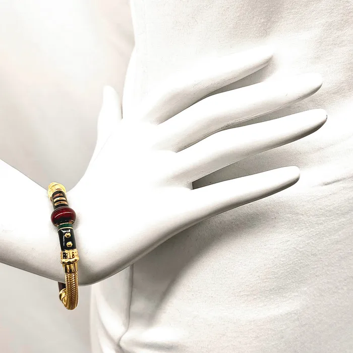 Bracelets La Nouvelle Bague La Nouvelle Bague 18K Gold Enamel Bangle Bracelet