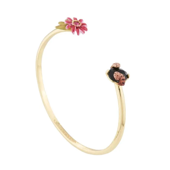 Bracelets Les Nereides Passion Flower Felin Paws And Carved Crystal Bangle Bracelet Les Nereides