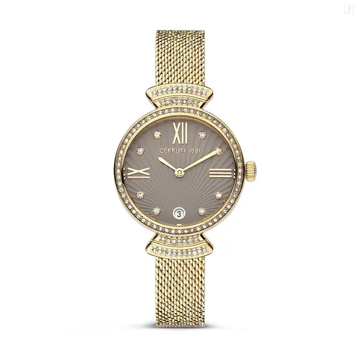 Cerruti 1881 Cerrisi Ladies Mink Dial Stainless Steel Gold Plated Watch Cerruti Bracelets Cerruti 1881 Cerrisi Ladies Mink Dial Stainless Steel Gold Plated Watch Cerruti Bracelets