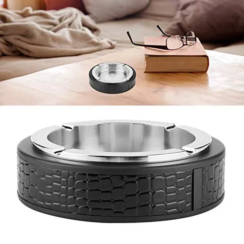 Dropshipped via Social Commerce Network Bracelets Offices Ashtray 61X18In Stainless Steel Rubber Bar Ashtray for Living Room Bar ClubSilver