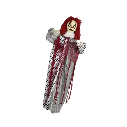 Dropshipped via Social Commerce Network LOOM TREE Hanging Clown Haunted House Prop for Holiday Party Lawn 1 Hanging Clown Necklaces
