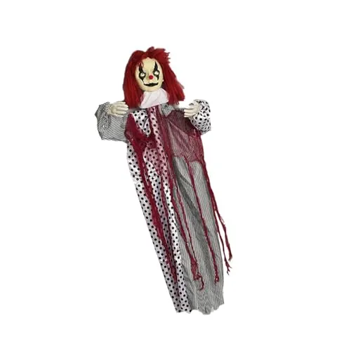 Dropshipped via Social Commerce Network LOOM TREE Hanging Clown Haunted House Prop for Holiday Party Lawn 1 Hanging Clown Necklaces