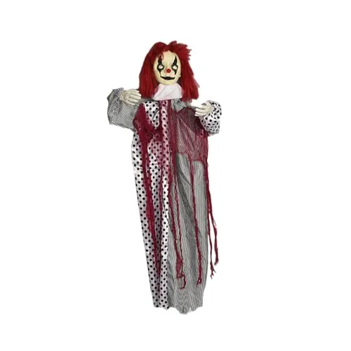 Dropshipped via Social Commerce Network LOOM TREE Hanging Clown Haunted House Prop for Holiday Party Lawn 1 Hanging Clown Necklaces
