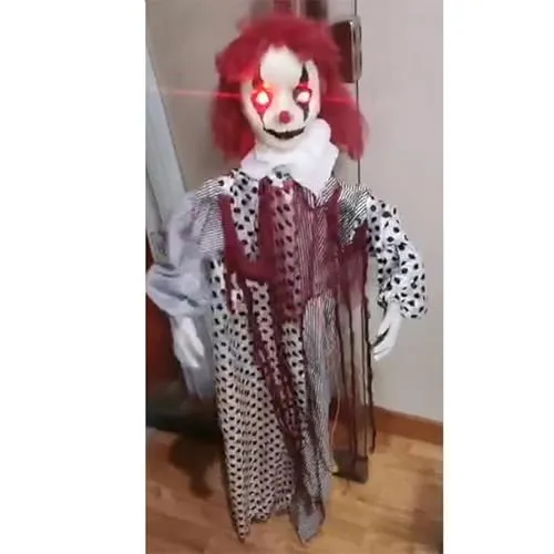 Dropshipped via Social Commerce Network LOOM TREE Hanging Clown Haunted House Prop for Holiday Party Lawn 1 Hanging Clown Necklaces