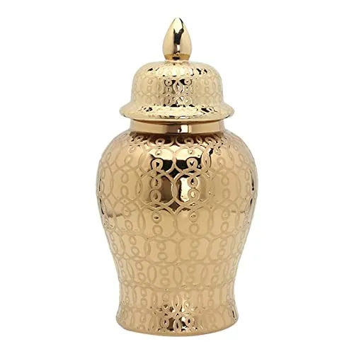Dropshipped via Social Commerce Network Necklaces LOOM TREE Jar Vase Versatile Collectable Porcelain Gold for Gift Kitchen Display Home Decor Vases Dropshipped via Social Commerce Network Necklaces LOOM TREE Jar Vase Versatile Collectable Porcelain Gold for Gift Kitchen Display Home Decor Vases
