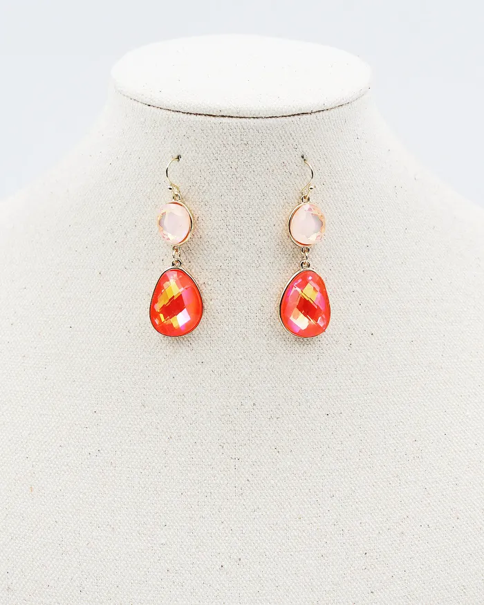 Earrings 05172023 Faceted Crystal Drop Earrings Earrings 05172023 Faceted Crystal Drop Earrings