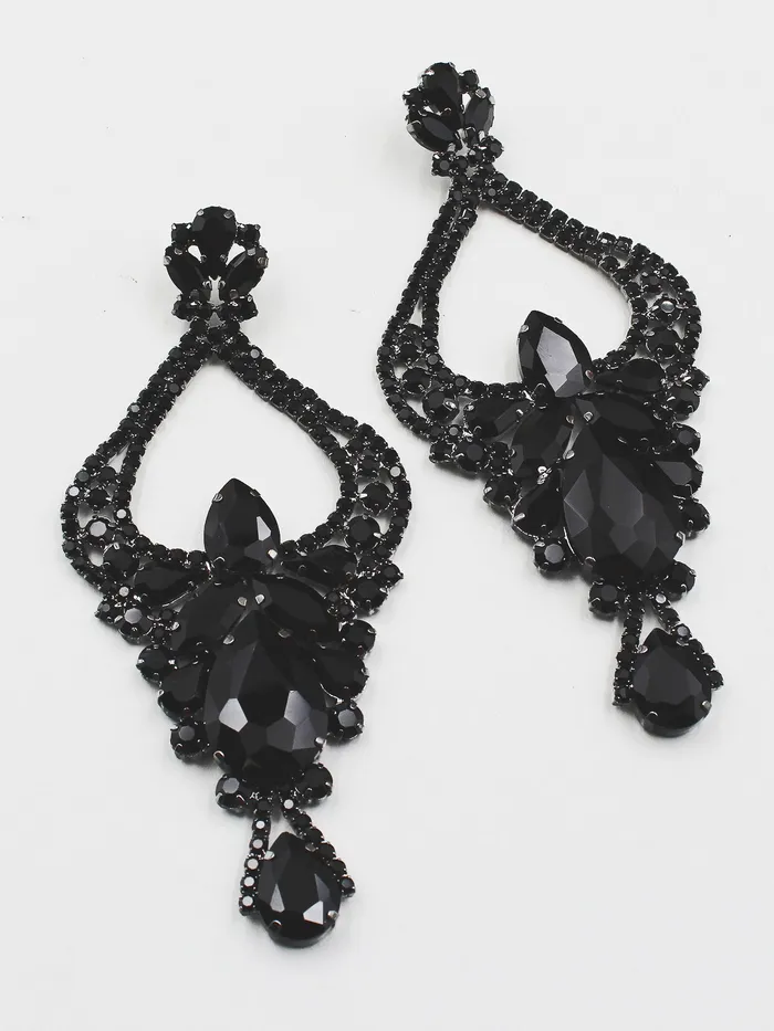 Earrings 081022 Faceted Stone Statement Evening Earrings Earrings 081022 Faceted Stone Statement Evening Earrings