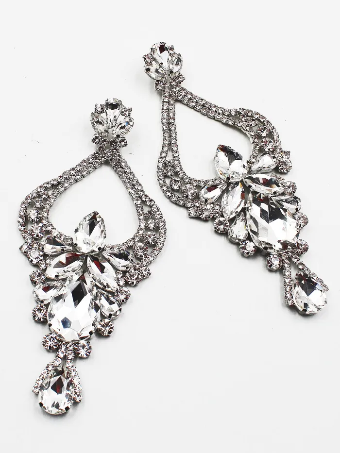 Earrings 081022 Faceted Stone Statement Evening Earrings Earrings 081022 Faceted Stone Statement Evening Earrings