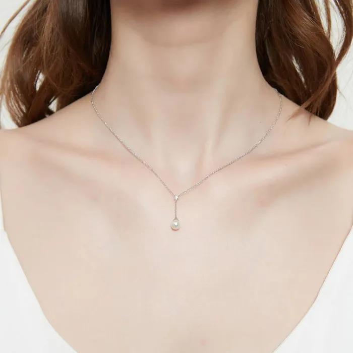 Earrings BERRICLE Solitaire Imitation Pearl Set in Sterling Silver