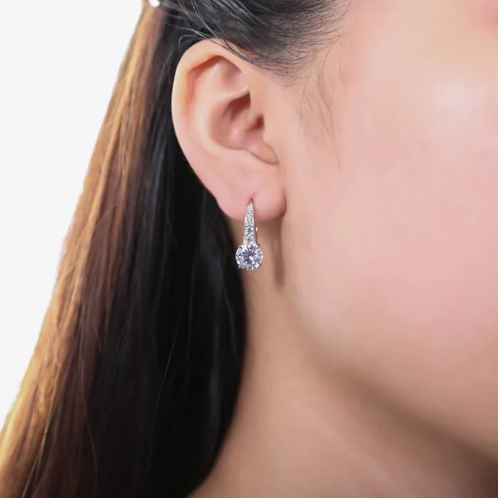 Earrings CZ Dangle Earrings in Sterling Silver 2 Pairs BERRICLE