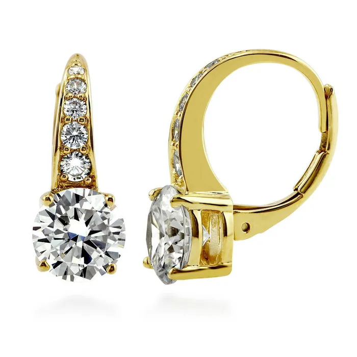 Earrings CZ Dangle Earrings in Sterling Silver 2 Pairs BERRICLE