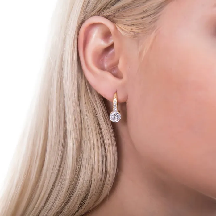 Earrings CZ Dangle Earrings in Sterling Silver 2 Pairs BERRICLE
