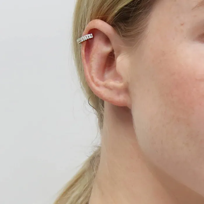 Earrings CZ Ear Cuffs in Sterling Silver BERRICLE