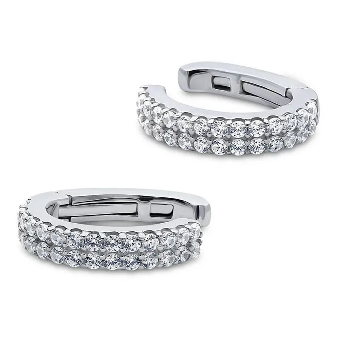 Earrings CZ Ear Cuffs in Sterling Silver BERRICLE