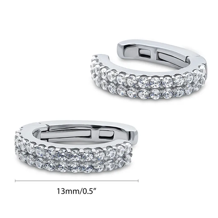 Earrings CZ Ear Cuffs in Sterling Silver BERRICLE