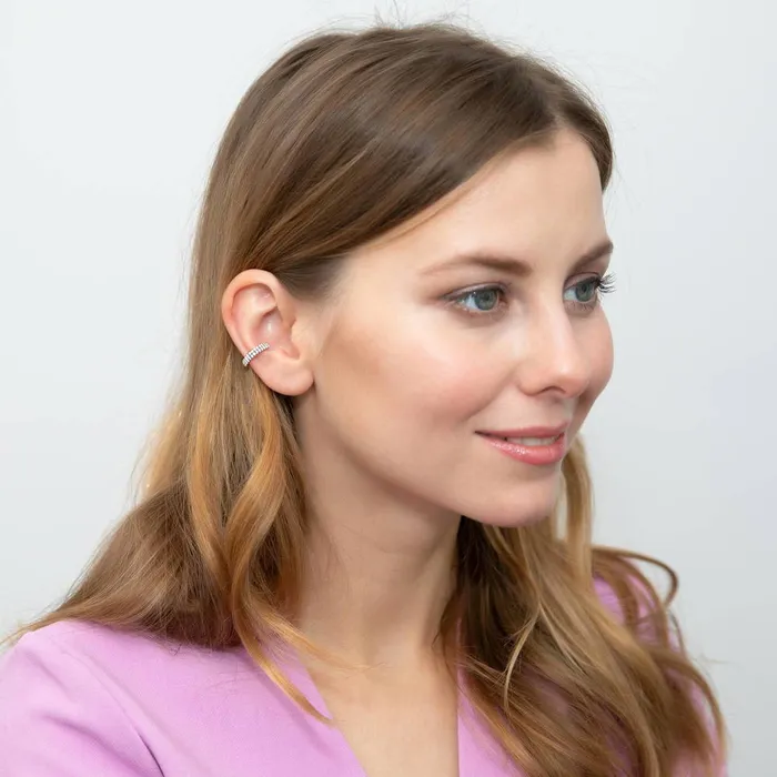 Earrings CZ Ear Cuffs in Sterling Silver BERRICLE