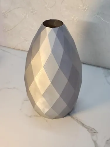 Earrings Modern Geometric Vase Metallic Silver Diamond Pattern Decorative Flower vase Dropshipped via Social Commerce Network