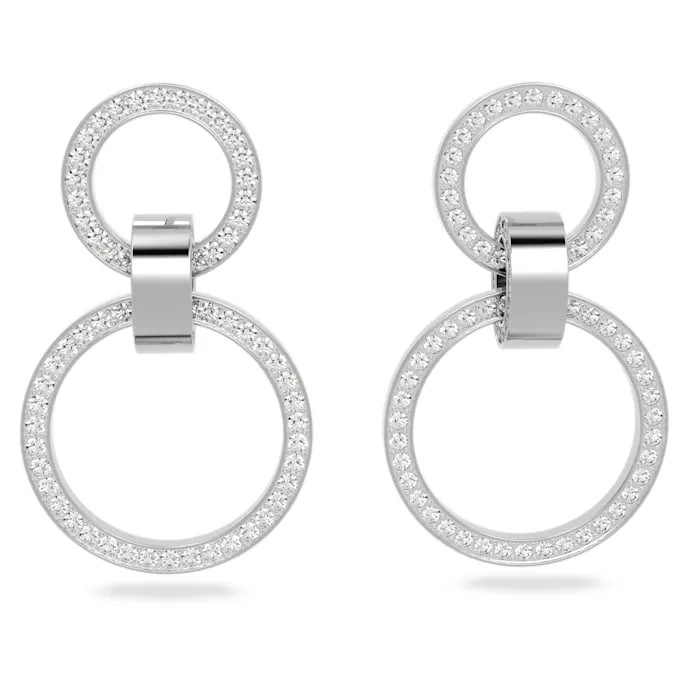 Earrings Swarovski Hollow Hoop Earrings White Rhodium plated Swarovski