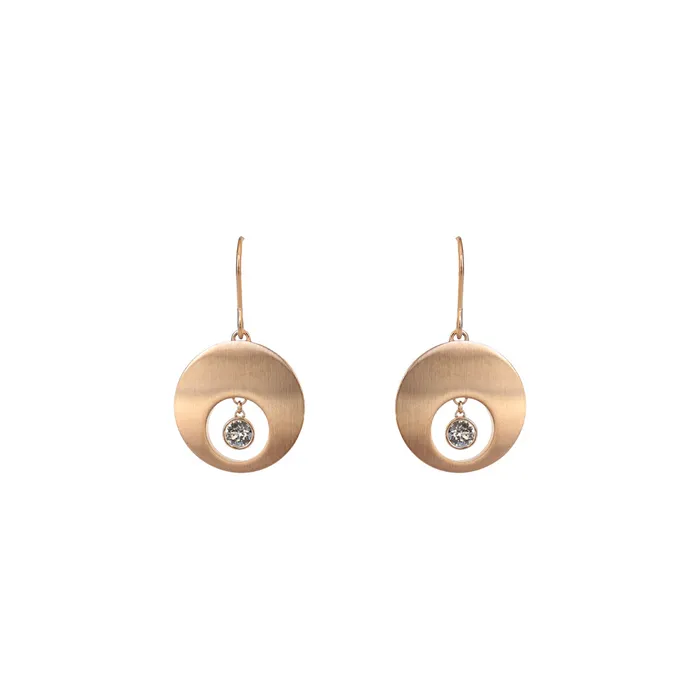 Esprit Earrings Rosegold Color StainlessSteelWith Stone Esprit Earrings