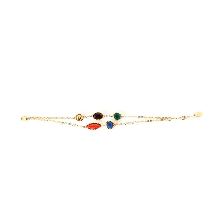 Ferre Milano Bracelets Ferre Milano Bracelet Ip Gold With RedBlueGreen Purple Stone Ferre Milano Bracelets Ferre Milano Bracelet Ip Gold With RedBlueGreen Purple Stone
