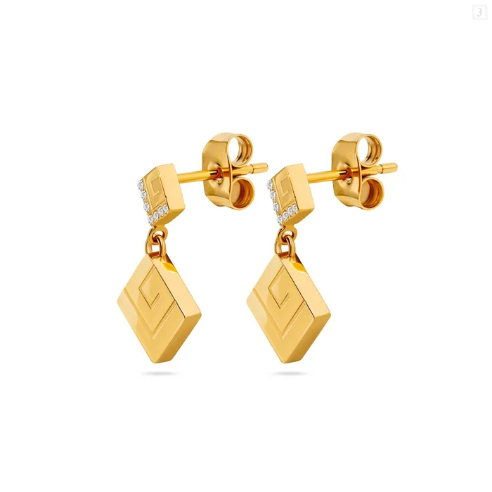 Guy Laroche Earrings Guy Laroche Audrey Ladies Gold Plated Earrings With Crystals