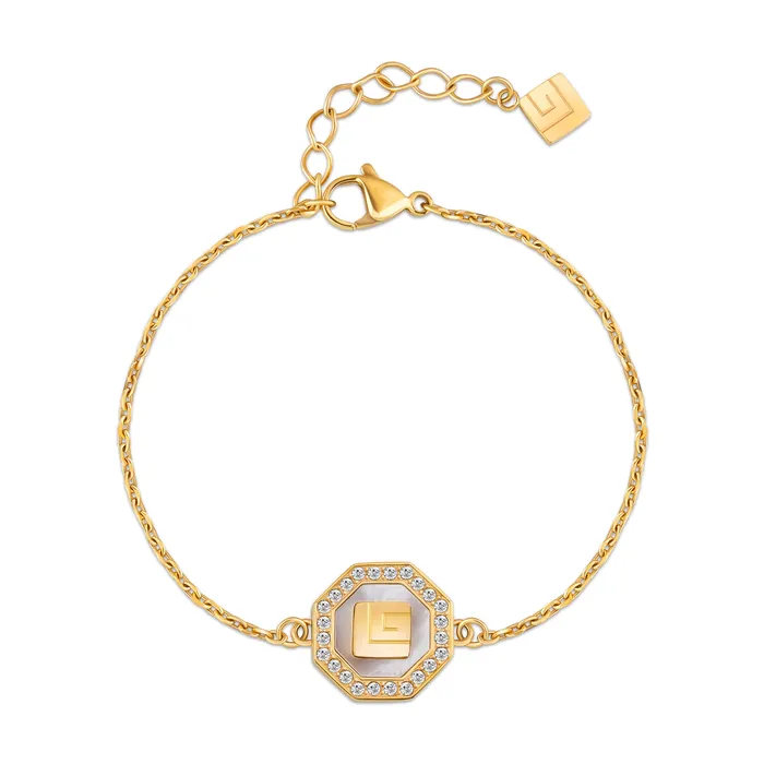 Guy Laroche Guy Laroche Ambre Ladies Gold Plated Bracelet With Crystals Bracelets