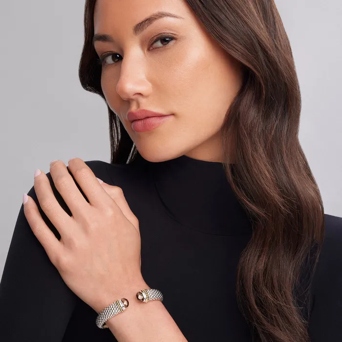 Lagos Caviar Color Smokey Quartz Cuff Bracelet 12mm Bracelets Lagos Caviar Color Smokey Quartz Cuff Bracelet 12mm Bracelets