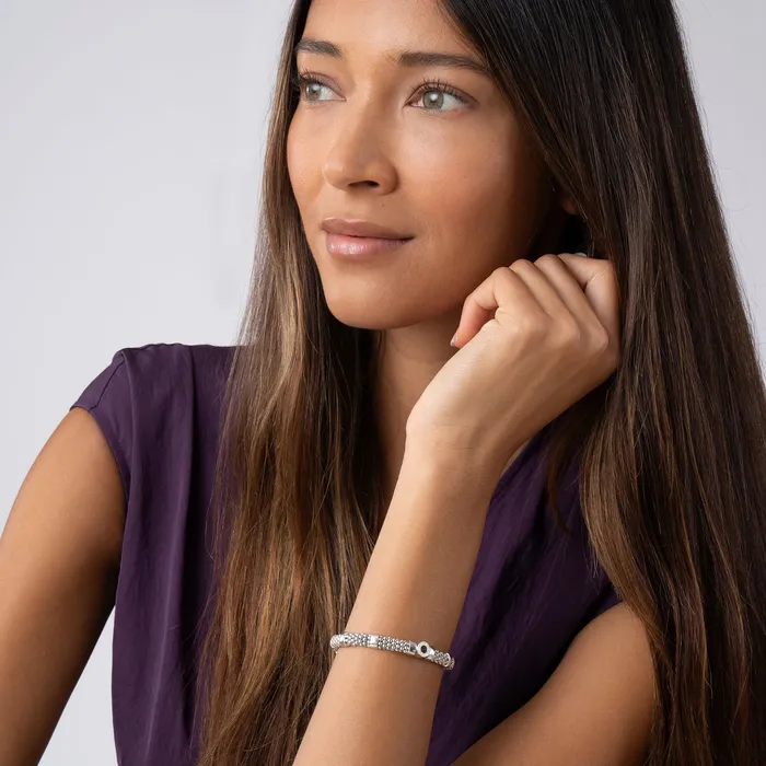 LAGOS Caviar Spark Small Single Station Diamond Circle Caviar Bracelet 6mm Bracelets LAGOS Caviar Spark Small Single Station Diamond Circle Caviar Bracelet 6mm Bracelets