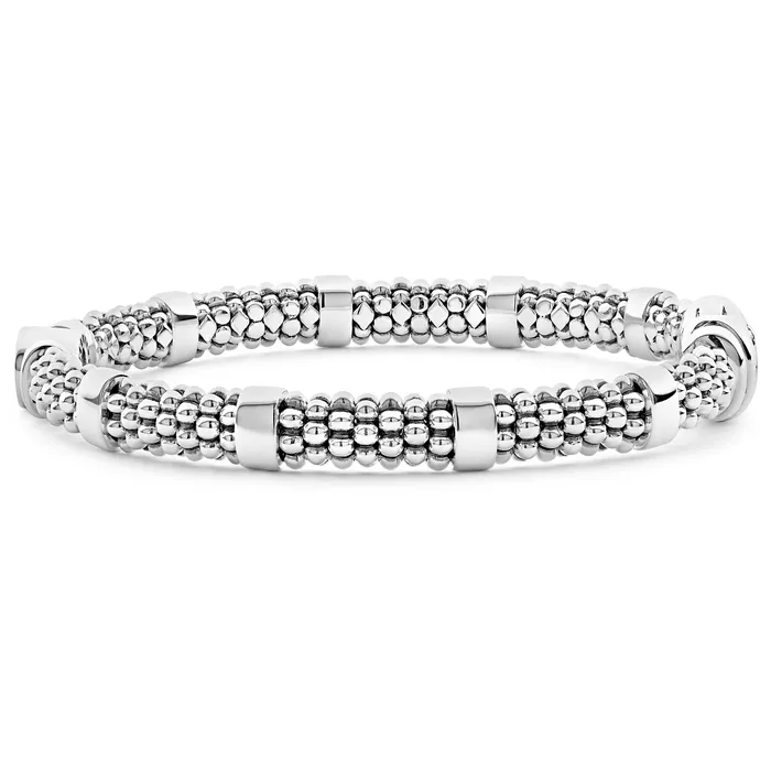 LAGOS Caviar Spark Small Single Station Diamond Circle Caviar Bracelet 6mm Bracelets LAGOS Caviar Spark Small Single Station Diamond Circle Caviar Bracelet 6mm Bracelets