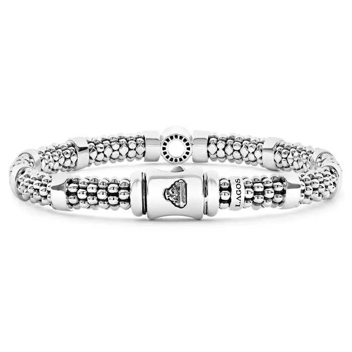LAGOS Caviar Spark Small Single Station Diamond Circle Caviar Bracelet 6mm Bracelets LAGOS Caviar Spark Small Single Station Diamond Circle Caviar Bracelet 6mm Bracelets