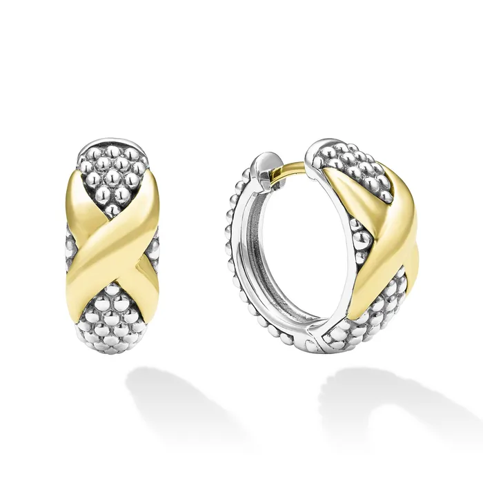 LAGOS Earrings Embrace TwoTone X Huggie Earrings