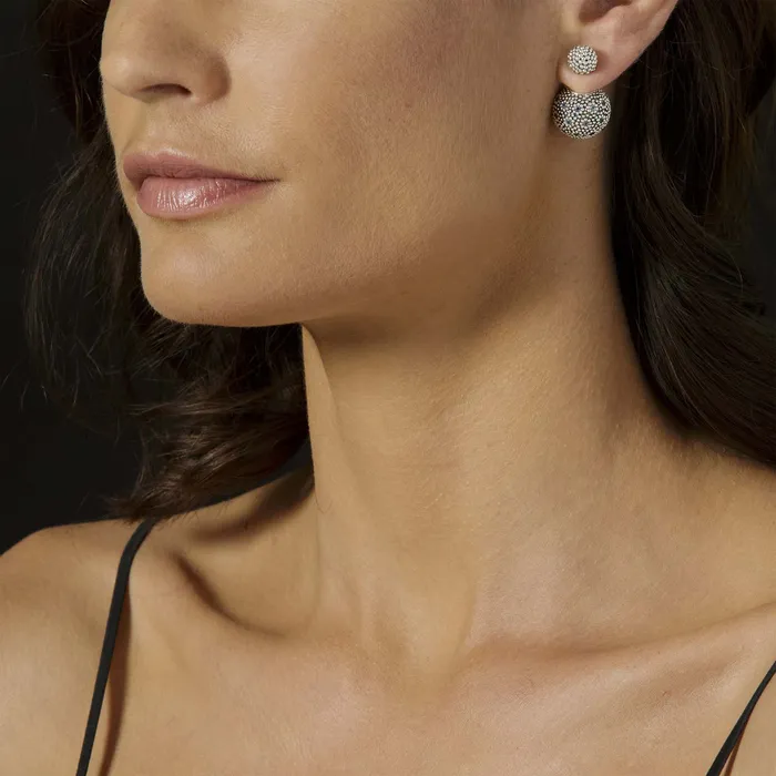 Lagos Earrings Signature Caviar Beaded Silver Stud Earrings Lagos Earrings Signature Caviar Beaded Silver Stud Earrings