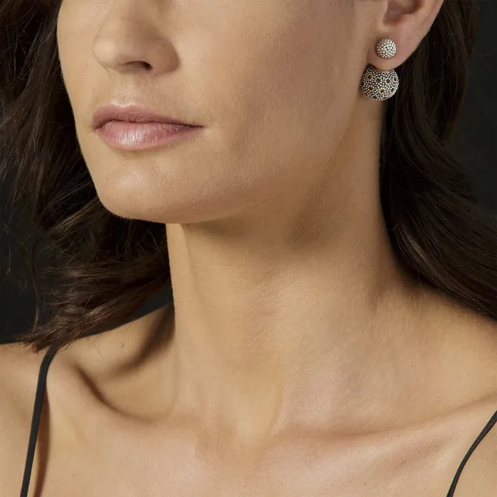 Lagos Earrings Signature Caviar Beaded Silver Stud Earrings Lagos Earrings Signature Caviar Beaded Silver Stud Earrings