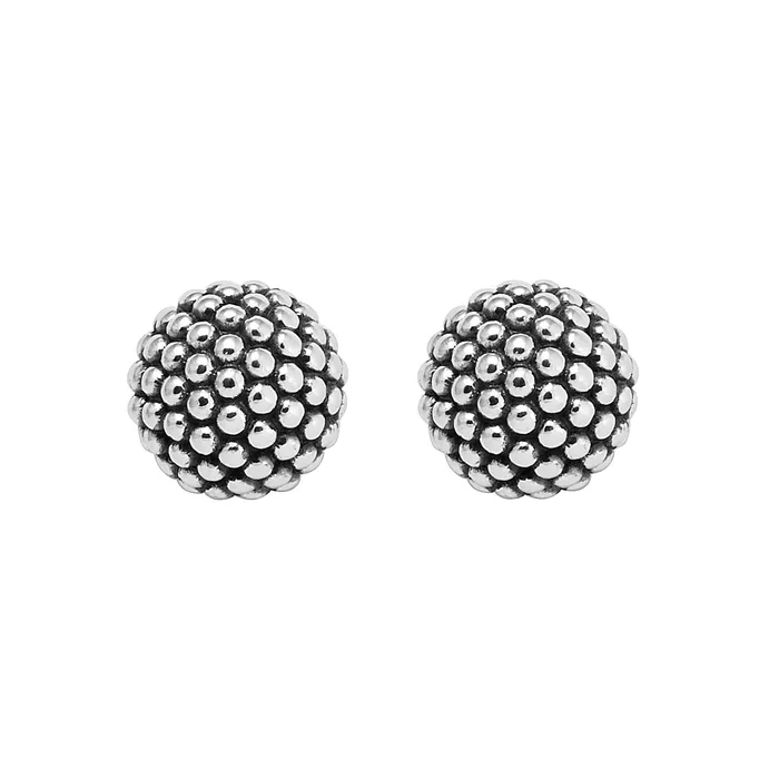 Lagos Earrings Signature Caviar Beaded Silver Stud Earrings Lagos Earrings Signature Caviar Beaded Silver Stud Earrings