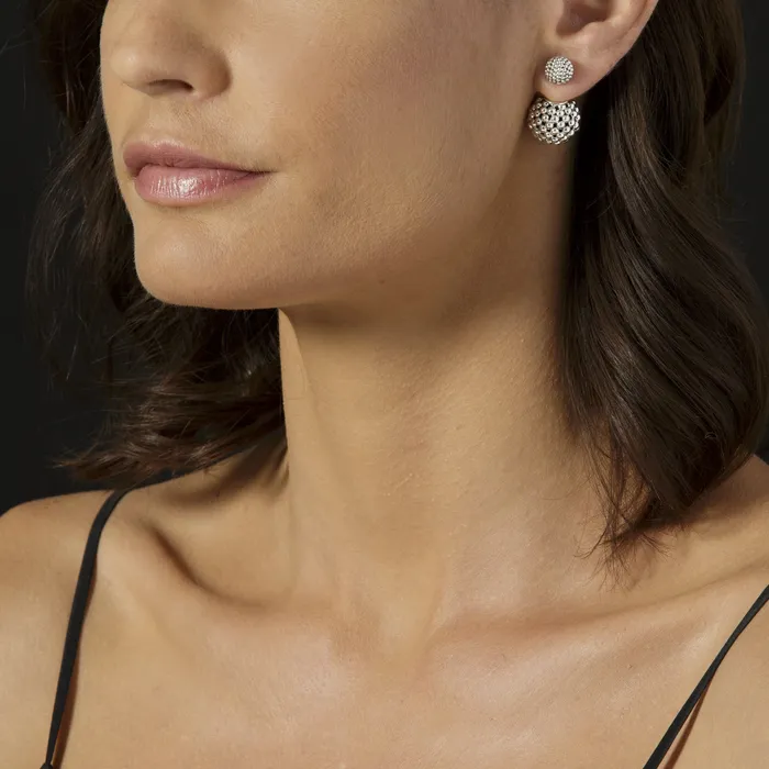 Lagos Earrings Signature Caviar Beaded Silver Stud Earrings Lagos Earrings Signature Caviar Beaded Silver Stud Earrings