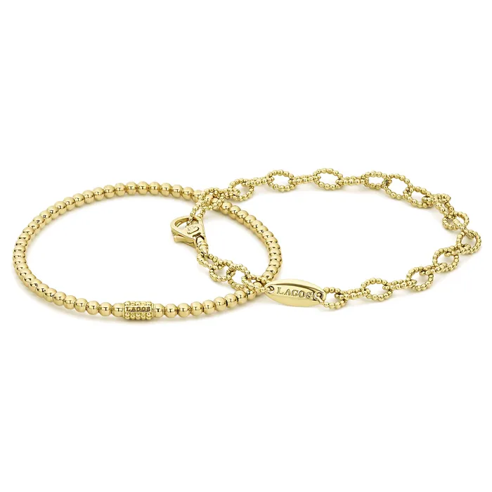 Lagos PreStyled Sets Caviar Gold 18K Gold Bracelet Gift Set