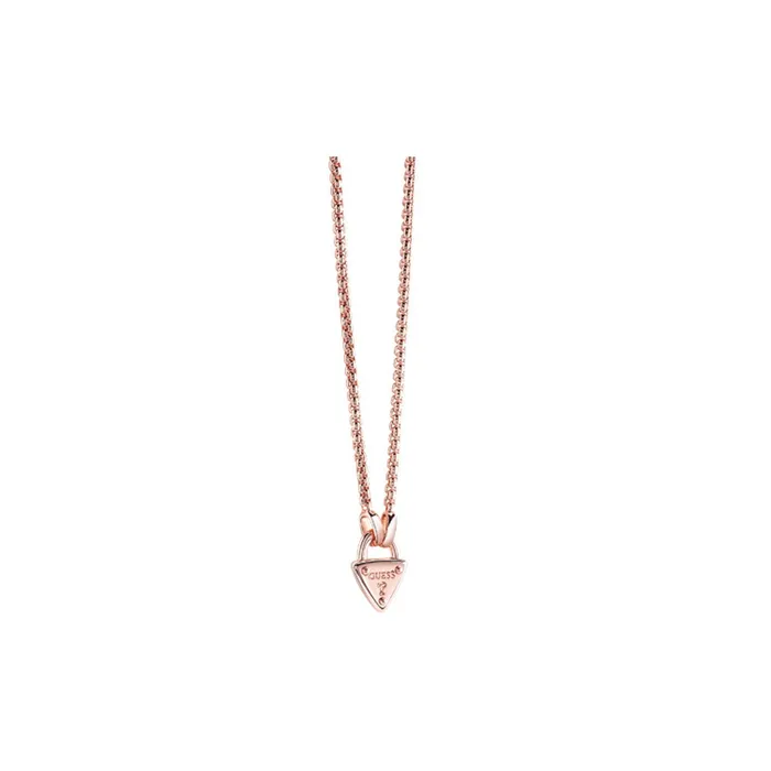 Necklaces Guess Guess Necklace Ip Ip Rosegold With Brand Logo