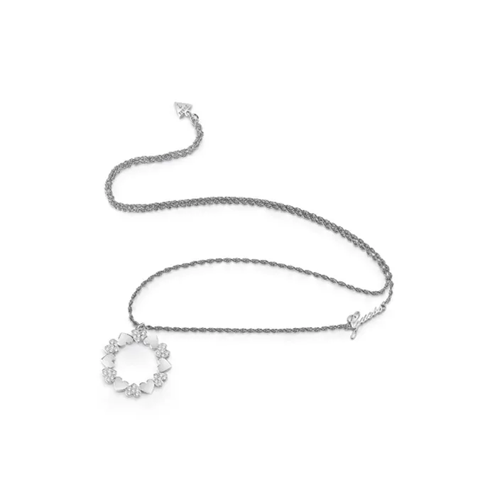 Necklaces Guess Guess Necklace With Heart Circle BeadDesign
